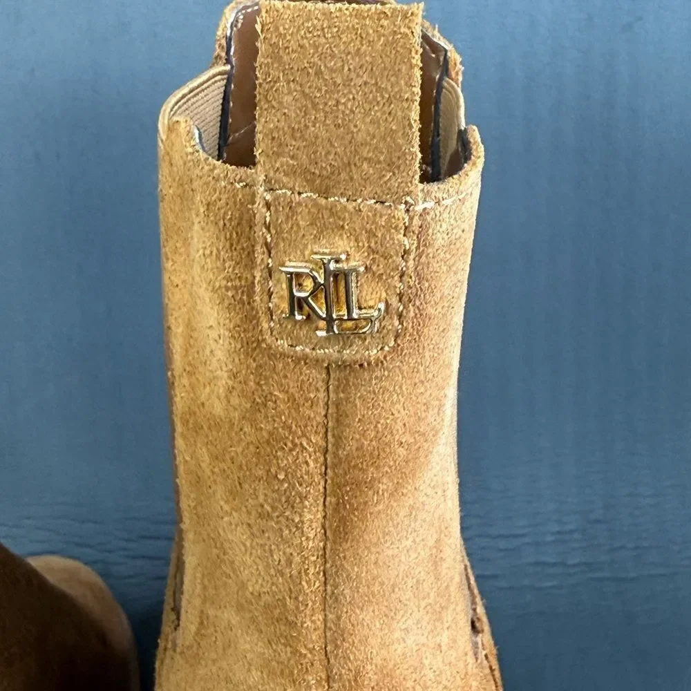 LAUREN Ralph Lauren Marianna suede leather ankle boot women’s size 8.5 - Picture 5 of 10